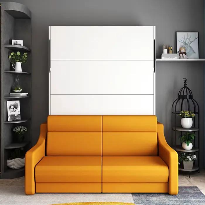 Canapé-lit pliant intégré au rangement, sans armoire, lit multifonctionnel, lit dissimulé, lit mural