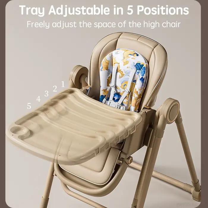 PANGDUBE 2 en 1 chaise haute pour bébé et chaise d'alimentation convertible à bascule avec double pl