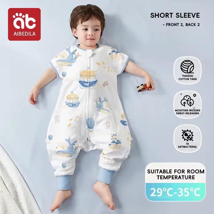 Swan – sac de couchage pour enfants, mignon, respirant, fin, détachable, manches courtes, vêtements 