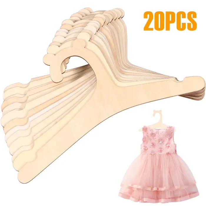 20-60 pièces porte-vêtements en bois pour bébé 9 pouces cintres lisses pour tout-petits ours mignon 