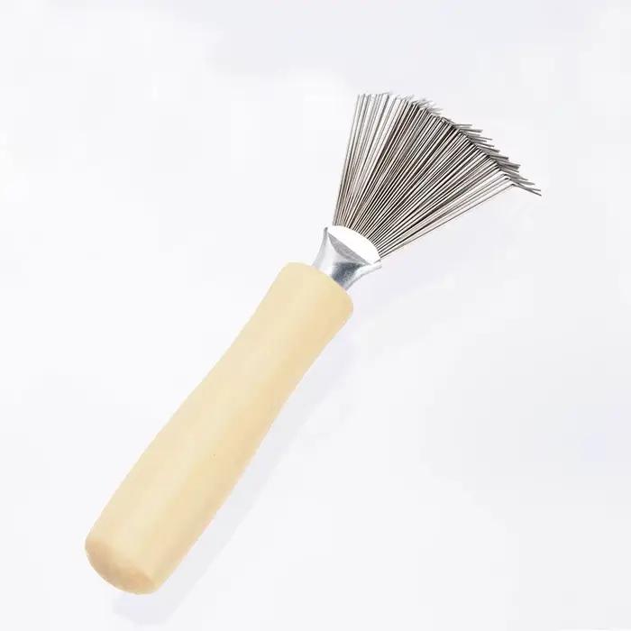 Nettoyeur de brosse à cheveux, peigne en bois, nettoyage délicat, brosse à cheveux amovible, outil d