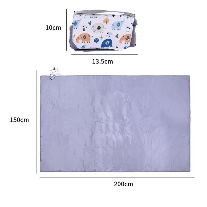 Tapis de jeu pliable pour bébé, tapis d'activités pour bébé, tapis de plage, couverture de pique-niq
