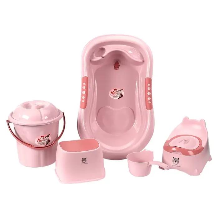 Ensemble de baignoire pour bébé avec tabouret, baignoire pour nouveau-né, antidérapant, ensemble de 