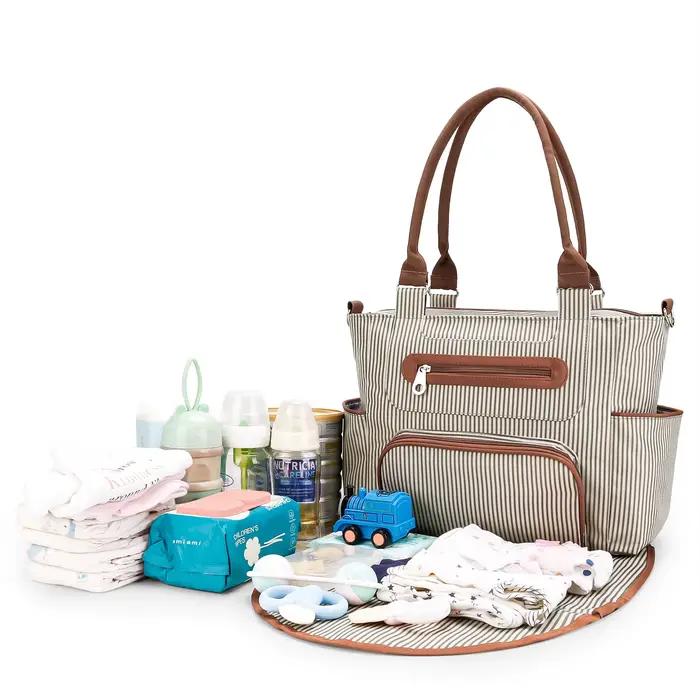 Ensemble de sacs à langer 7 pièces, fourre-tout multifonction pour maman, sac à langer pour bébé, sa