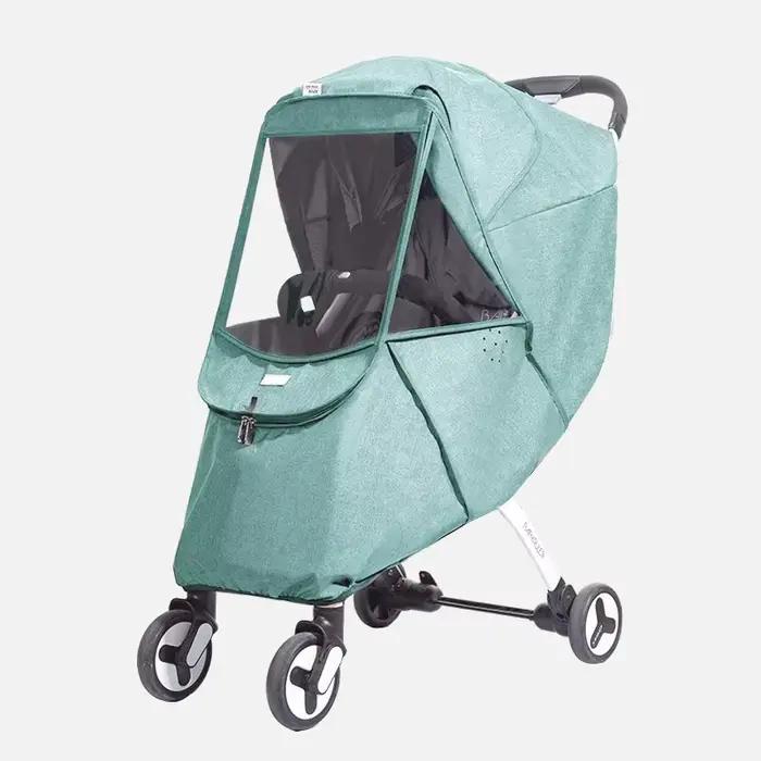 Housse de pluie universelle pour poussette de bébé, protection contre la poussière et le vent, avec 