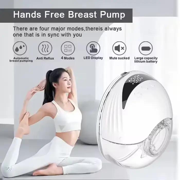 Tire-lait portable sans fil, mains libres, électrique, sans BPA, 4 modes, 12 niveaux, en silicone av