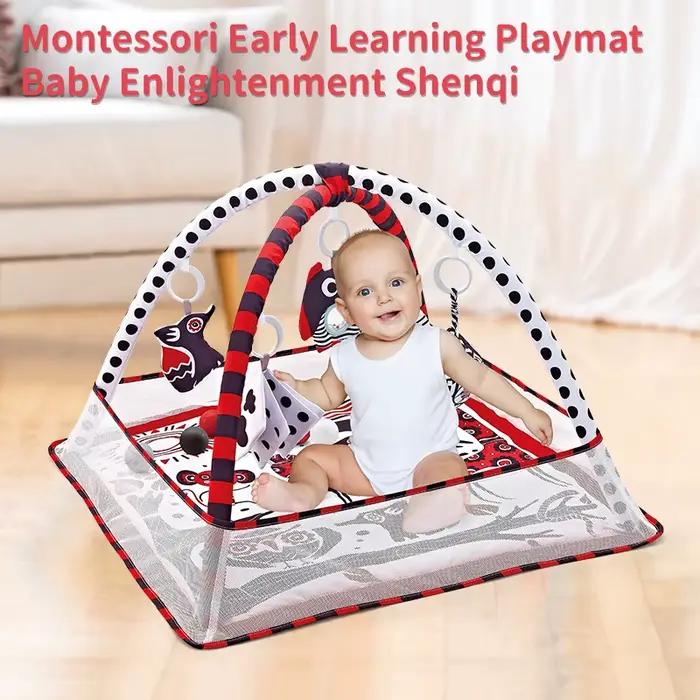 Tapis de jeu de gymnastique pour bébé de 0 à 36 mois, tapis de jeu pour activités du ventre, couvert