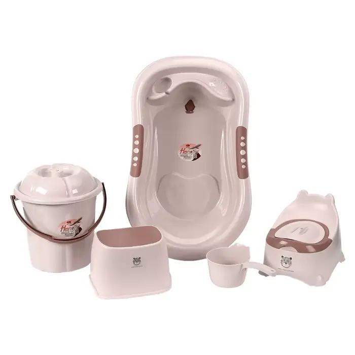 Ensemble de baignoire pour bébé avec tabouret, baignoire pour nouveau-né, antidérapant, ensemble de 