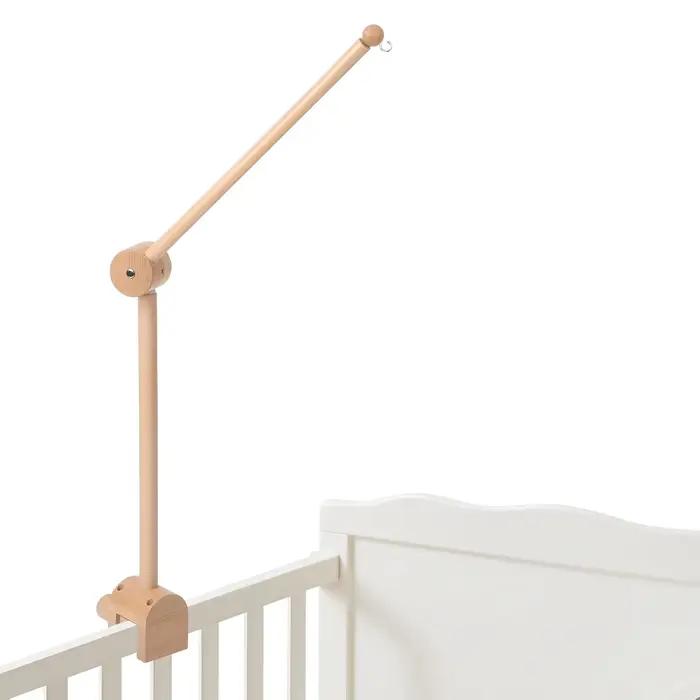 Bras Mobile pour berceau de bébé, bras Mobile en bois avec cintre Mobile réglable en hauteur pour be
