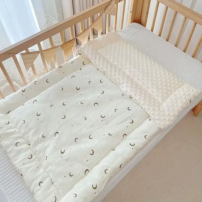 Matelas pour bébé 110x63cm, en polyester doux, double face, confortable, parfait pour les nouveau-né