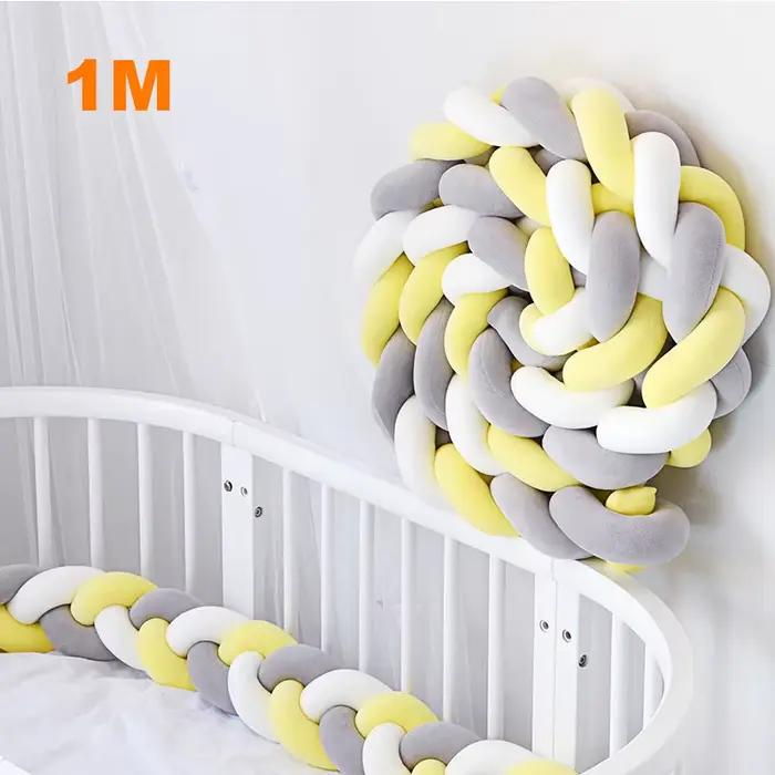 Tour de Lit Tressé avec Nministériels d pour Bébé, Coussin de Protection pour Poussette, Décoration 