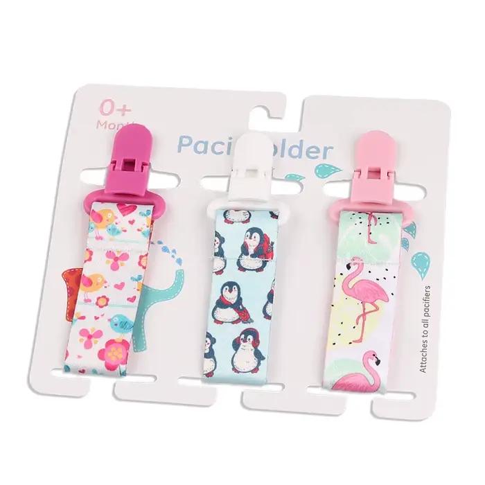 3 pièces/ensemble bébé sucette Clips sucette chaîne factice pince porte-mamelon pour mamelons enfant