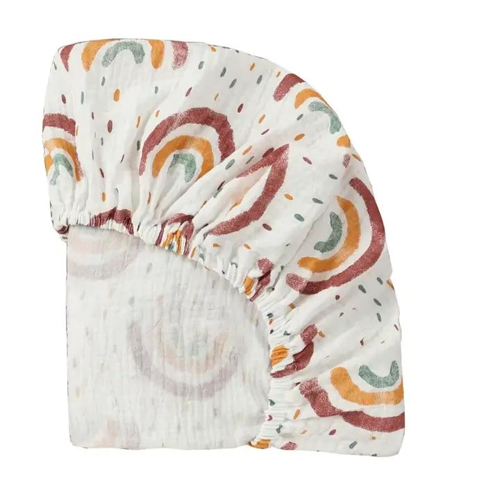 Drap-housse de lit pour bébé, housse de protection de matelas, couleur unie, manchon de protection p