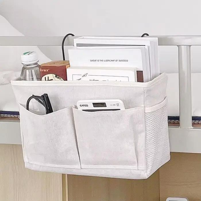 Nouvelle corbeille de rangement suspendue, support de rangement pour télécommande, étagère de lit, s