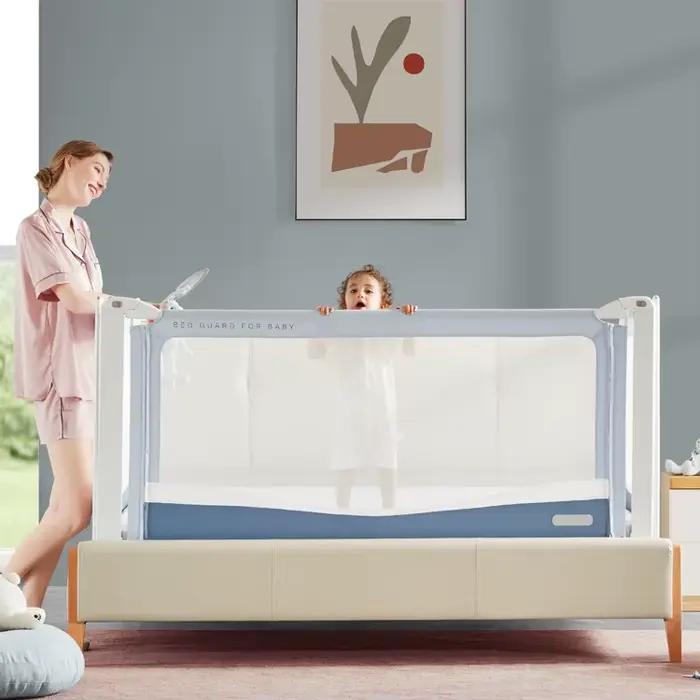 Parc pliable de haute qualité, vente en gros, clôture de lit de berceau, coin de lit en forme de L, 