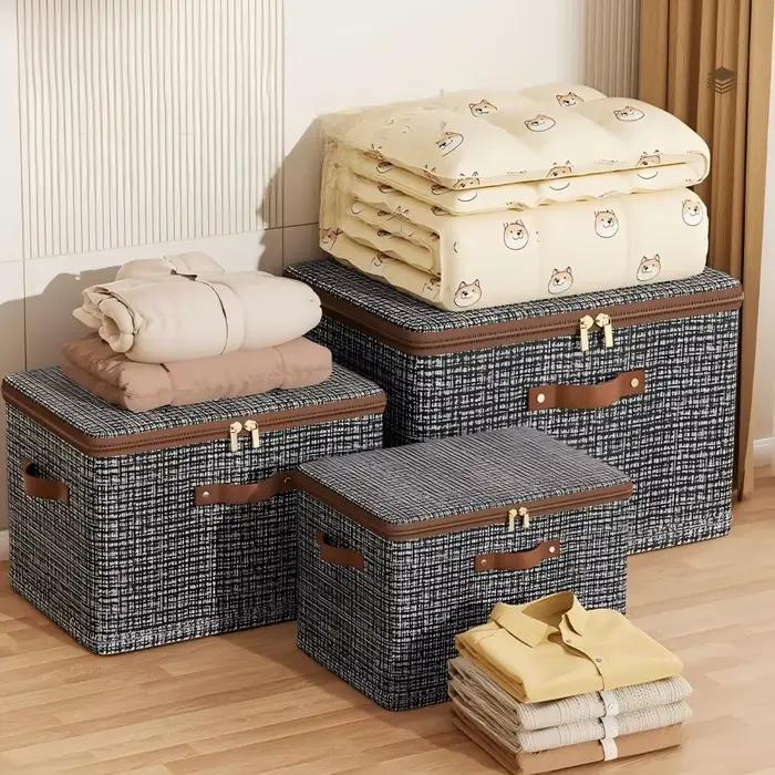 Boîtes de rangement en tissu empilables