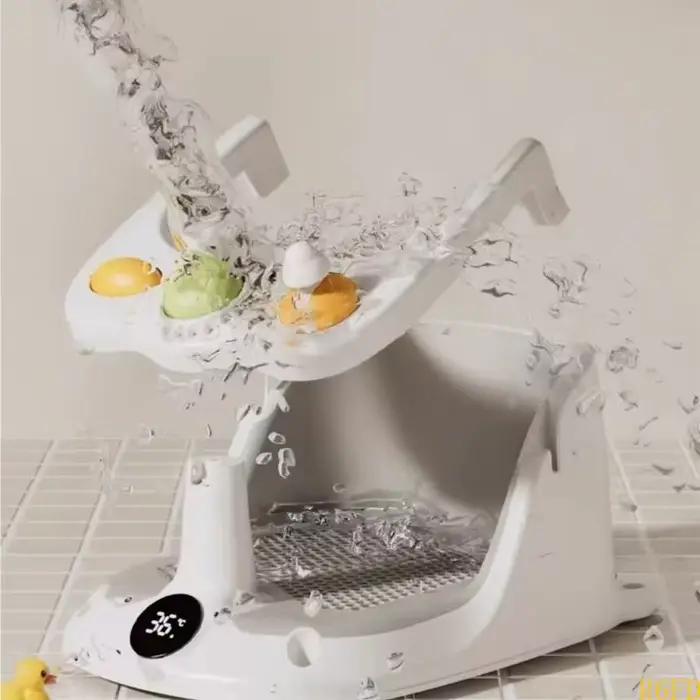 Siège de bain pour bébé avec affichage de la température