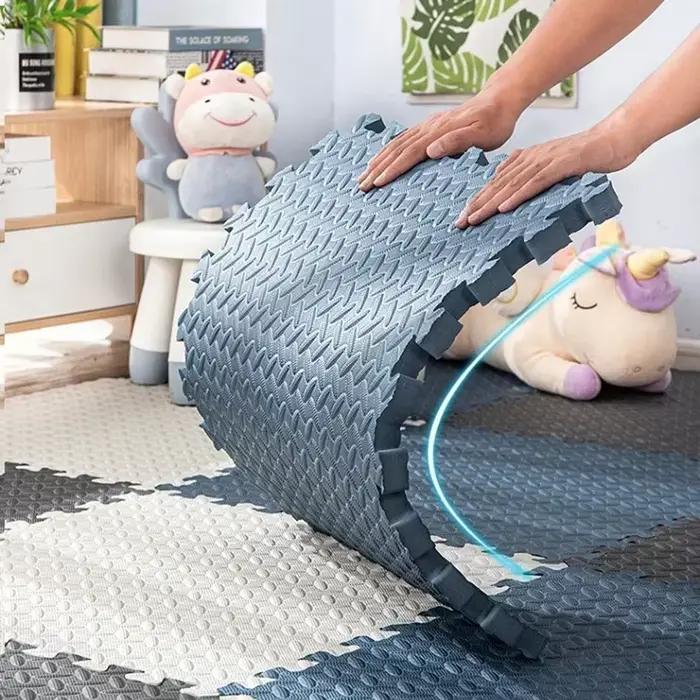 Tapis de jeu en mousse rose 8/16 pièces