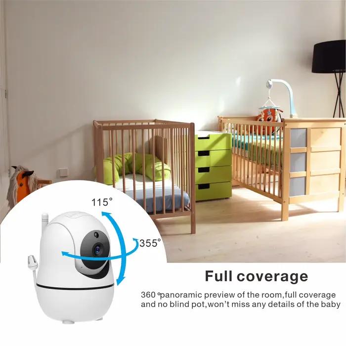 Babyphone vidéo 5 pouces avec caméra zoom 4x