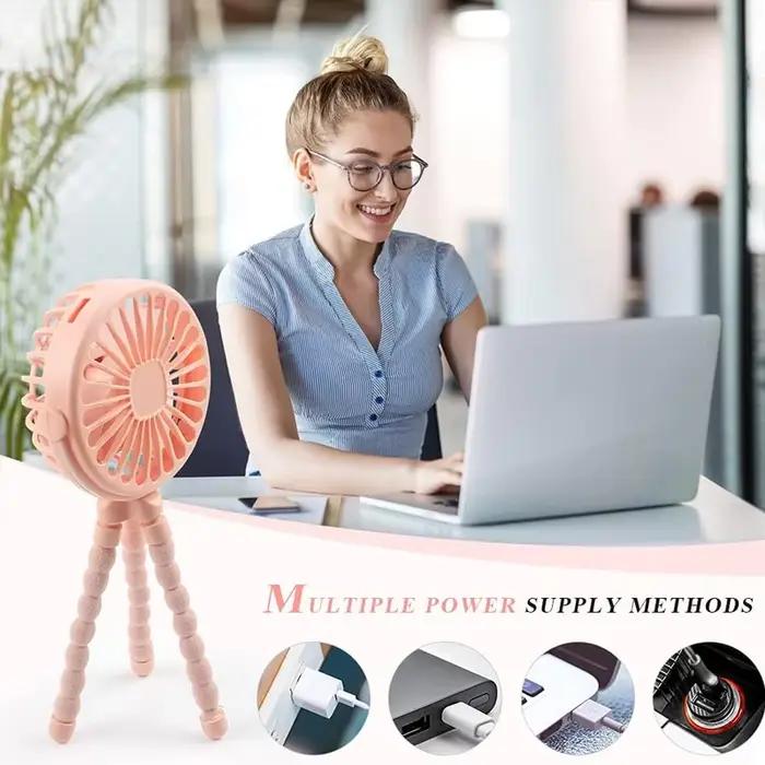 Ventilateur de poussette rotatif à 360° °
