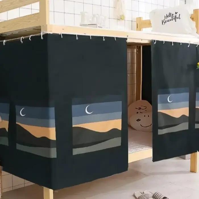 Dormitorio auvent lit rideau superposé simple
