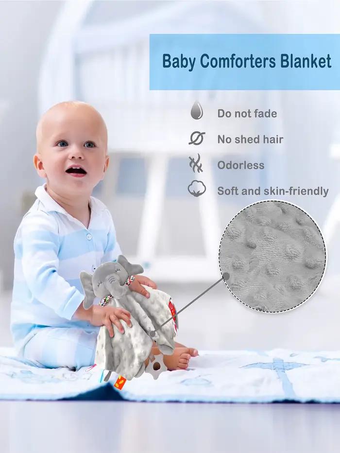 Serviette en tissu en forme d'éléphant douce pour bébé apaisante pour la maternité et les soins du bébé occasions spéciales bain couchage hochet tour suspendu