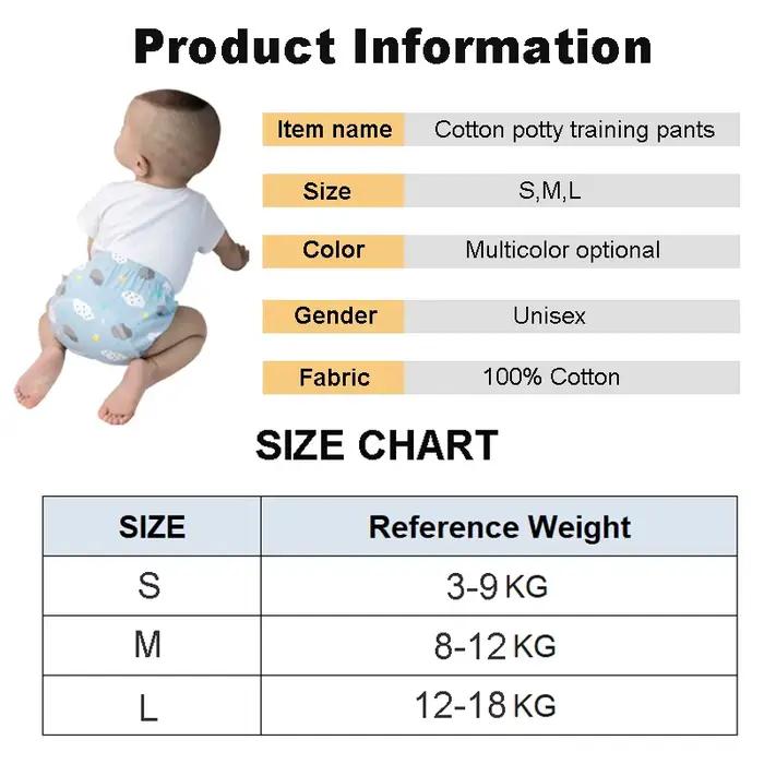 Couches-culottes réutilisables pour bébé en coton LIMYDYS, culottes d'apprentissage de la propreté multicolores, pour enfants de 1 à 3 ans, usage quotidien et occasions spéciales