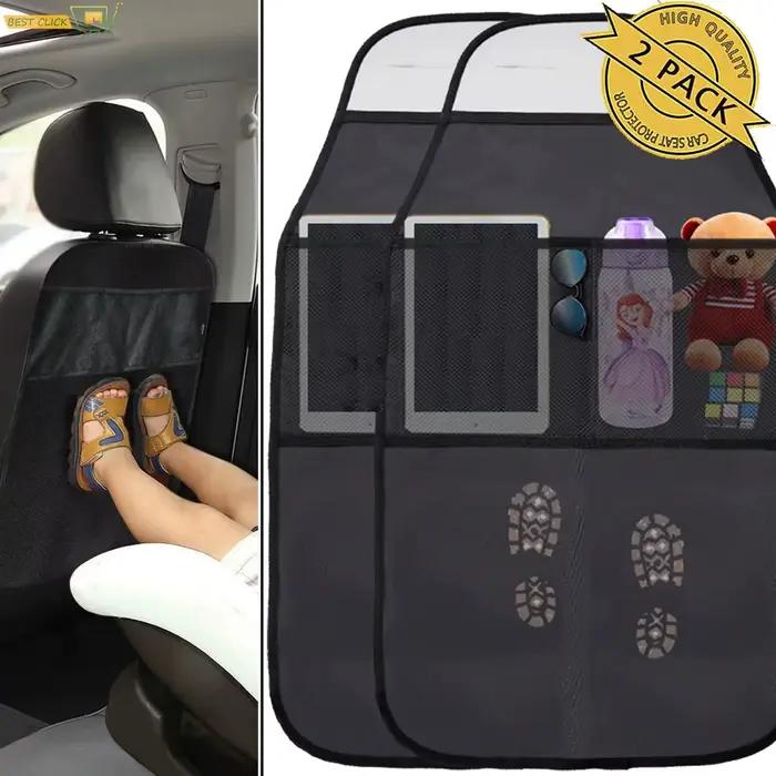 Housse de protection arrière de siège de voiture pour enfants anti-saleté et anti-coup de pied pour voiture occassions familiales et cadeaux