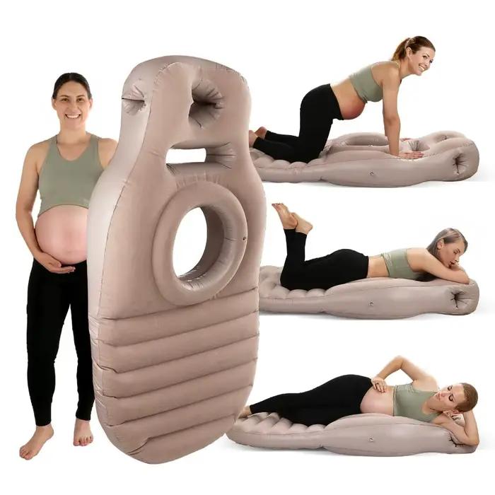 Avec des trous ​ ​ Lit de maternité gonflable ​ ​ Pliable ​ ​ ​ ​ Fermeté réglable ​ ​ ​ ​ Tapis de couchage