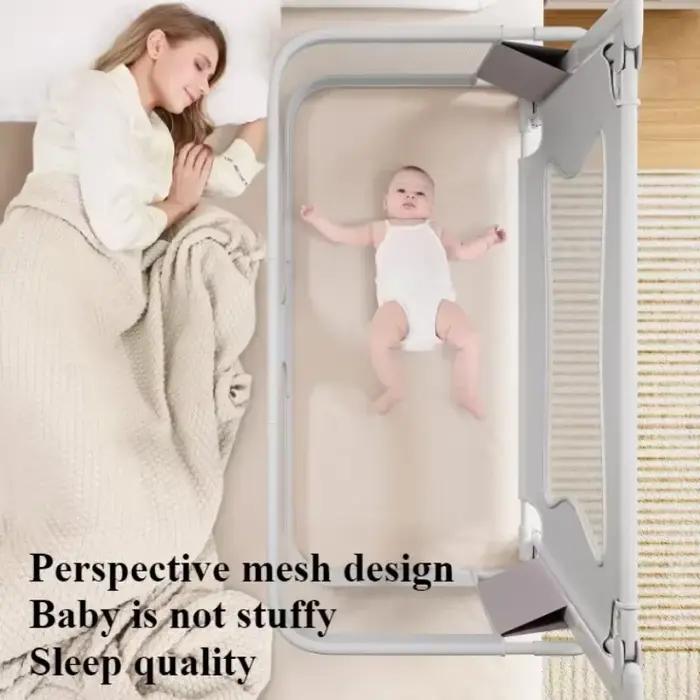 Moussinet de Chevet Pliable pour Bébé Fenêtre Maille Respirante Doublure Coton Lavable Occasions Spéciales Bébés Nuits Sécurité Confort