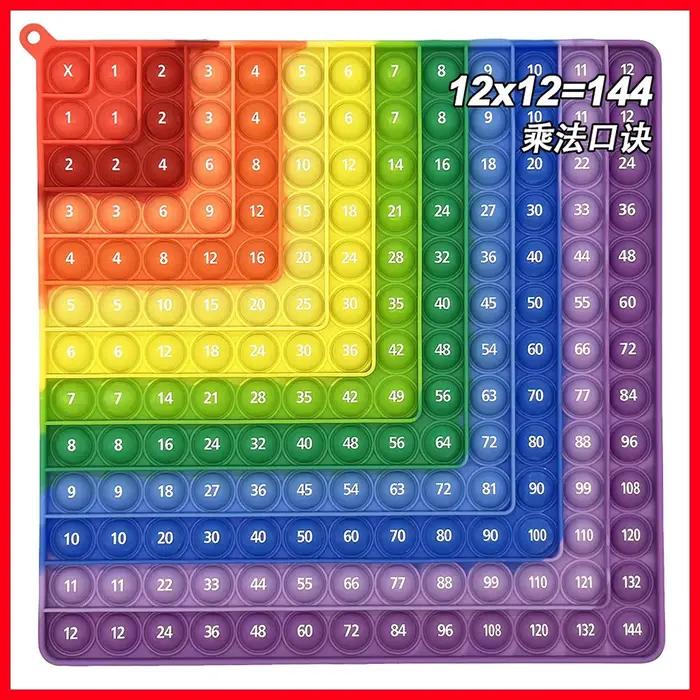 Jouets à bulles Gowinbaby 12x12 Multiplication Push Bubble Fidget