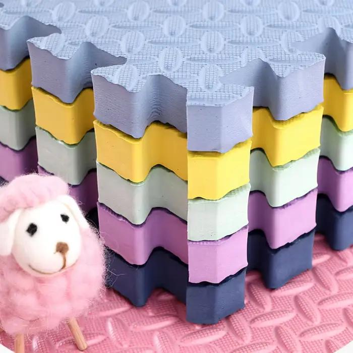 Tapis de jeu en mousse rose 8/16 pièces