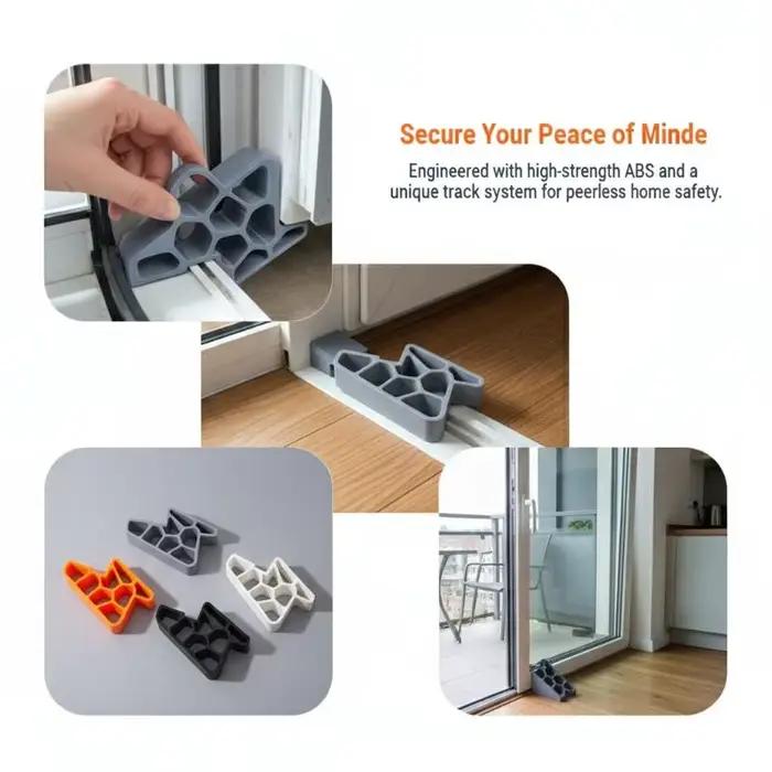 Paire de cale de porte robuste antidérapante pour sécuriser les portes de maison