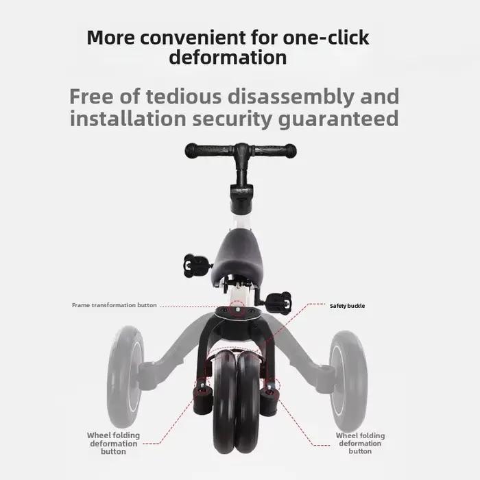 Tricycle 3 en 1 pour enfants de 1 à 5 ans