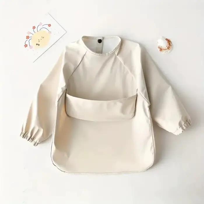 Tablier d'alimentation imperméable à manches longues pour bébé