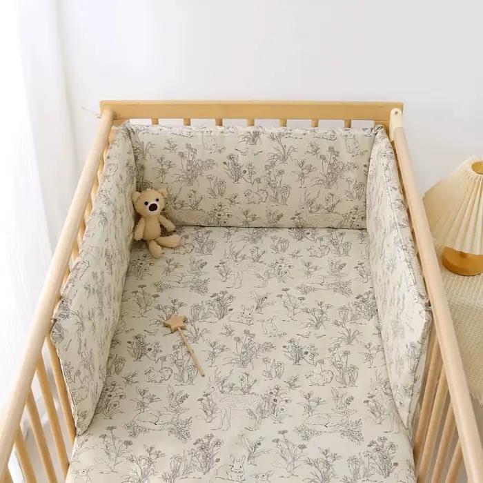 Pare-chocs de lit en coton doux pour nouveau-né
