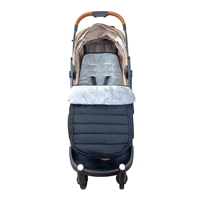 Sac de couchage d'hiver en lin et cachemire pour poussette de 6 à 36 mois isolation thermique bébé doublure polaire imperméable confort sécurité sortie en poussette