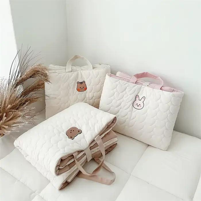 Matelas de berceau pliable en coton pour bébé