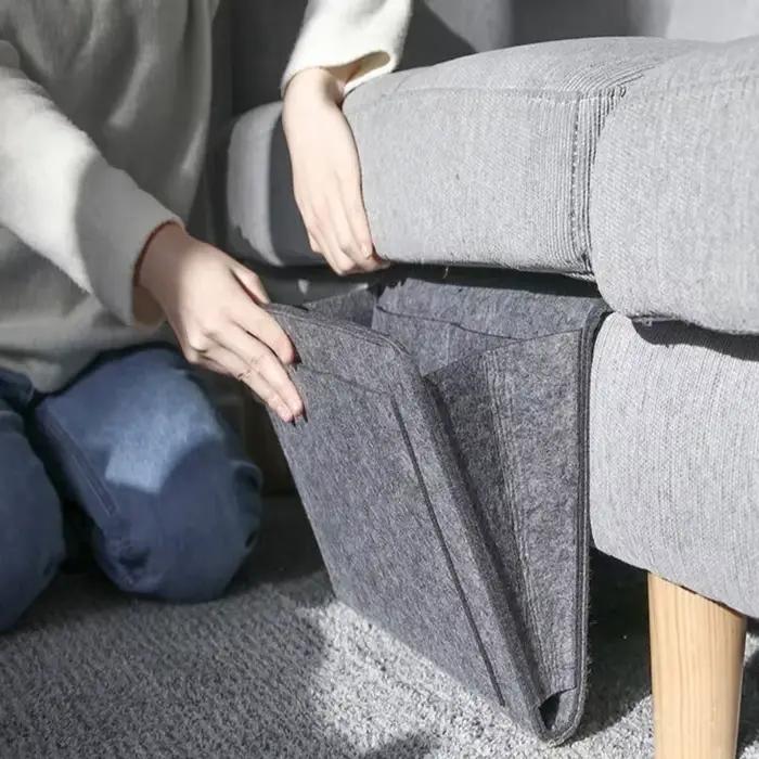 Boîte de rangement suspendue en feutre pour dortoir