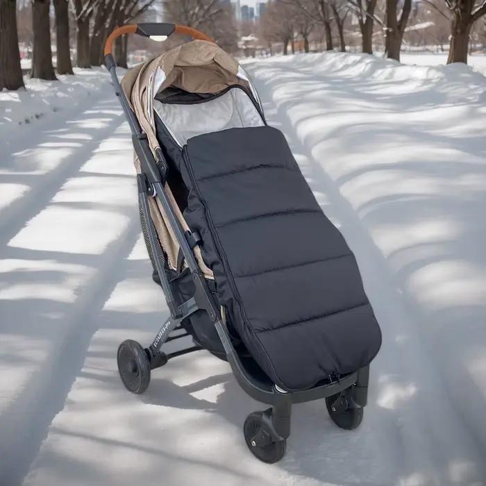 Sac de couchage d'hiver en lin et cachemire pour poussette de 6 à 36 mois isolation thermique bébé doublure polaire imperméable confort sécurité sortie en poussette