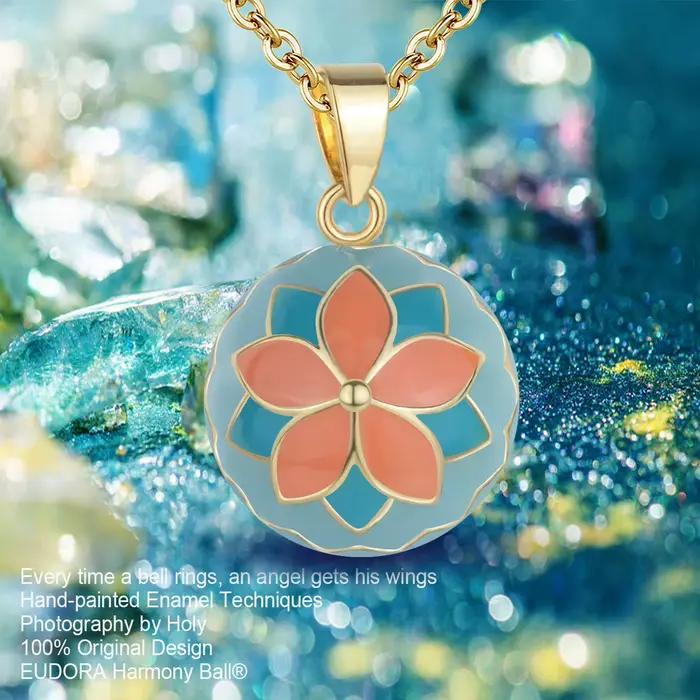 Eudora Bola de Grossesse carillon collier 20mm boule fleur ange appelant bébé Musical
