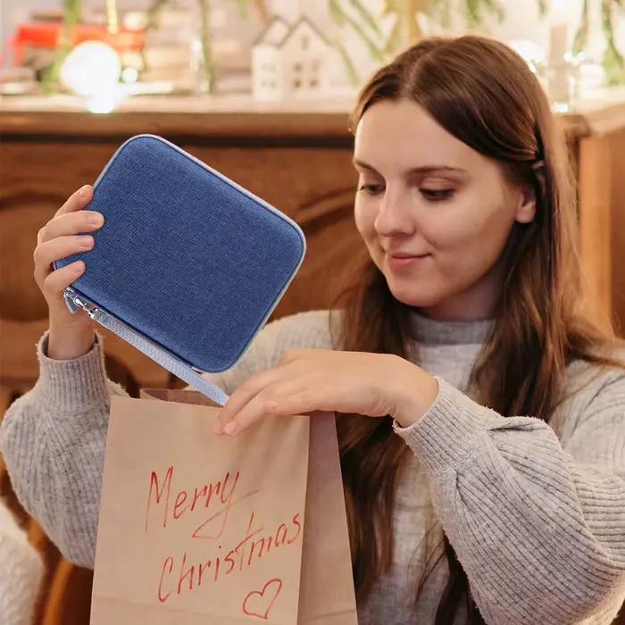 Porte-cartes avec fermeture éclair et 80 pochettes