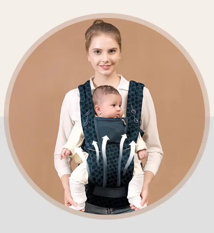 Porte-bébé Egobaby Omni Breeze Toutes les positions de transport Maille respirante avec soutien lombaire et flux d'air amélioré (7-45 lb)