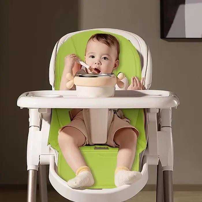 Housse de chaise haute en cuir PU souple pour bébé