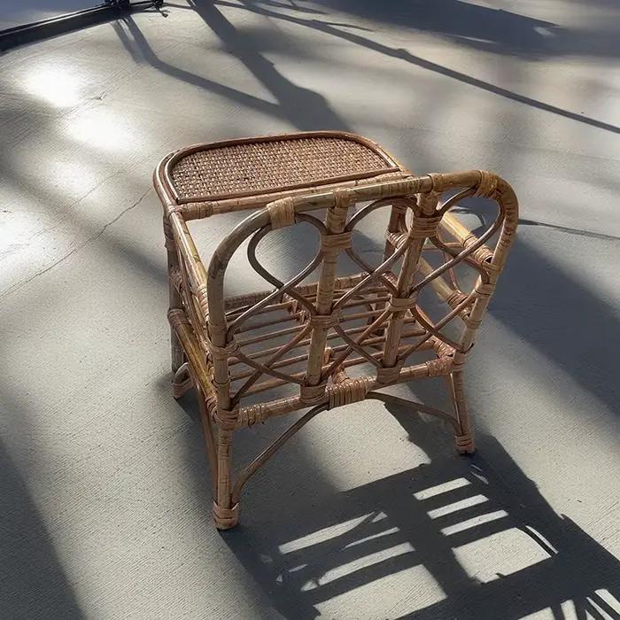 Chaise de salle à manger en rotin pour bébé