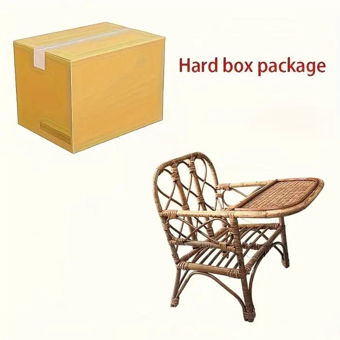 Chaise de salle à manger en rotin pour bébé
