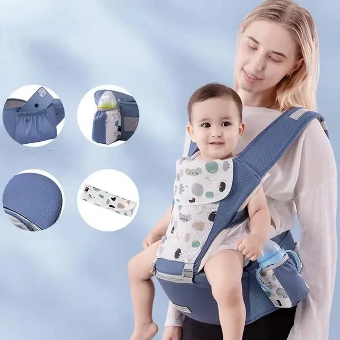 Porte-bébé Ergonomique pour Nouveau-né Gris