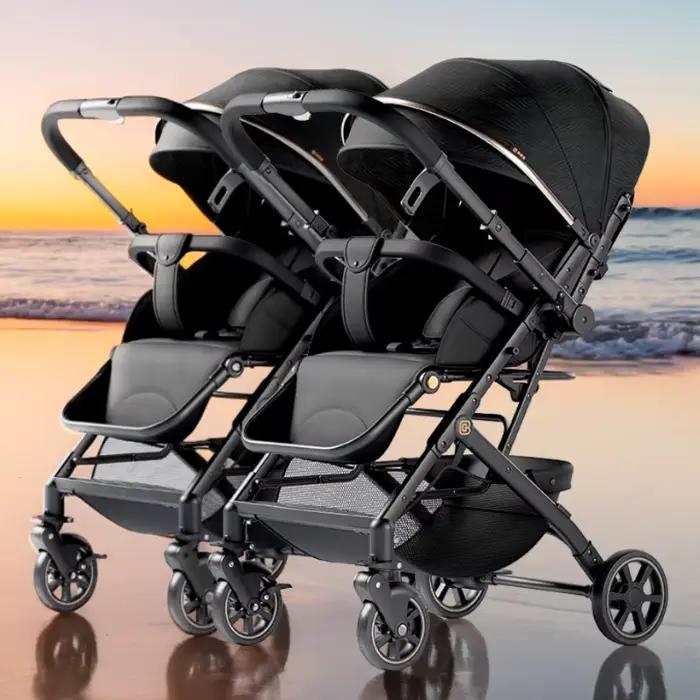 Poussette double détachable pour bébé