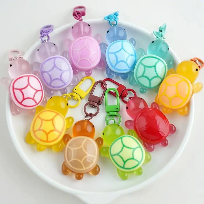 Porte-clés tortue coloré créatif lumineux