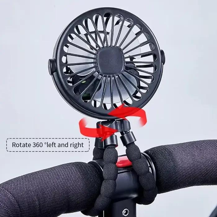 Ventilateur de poussette rotatif à 360° °